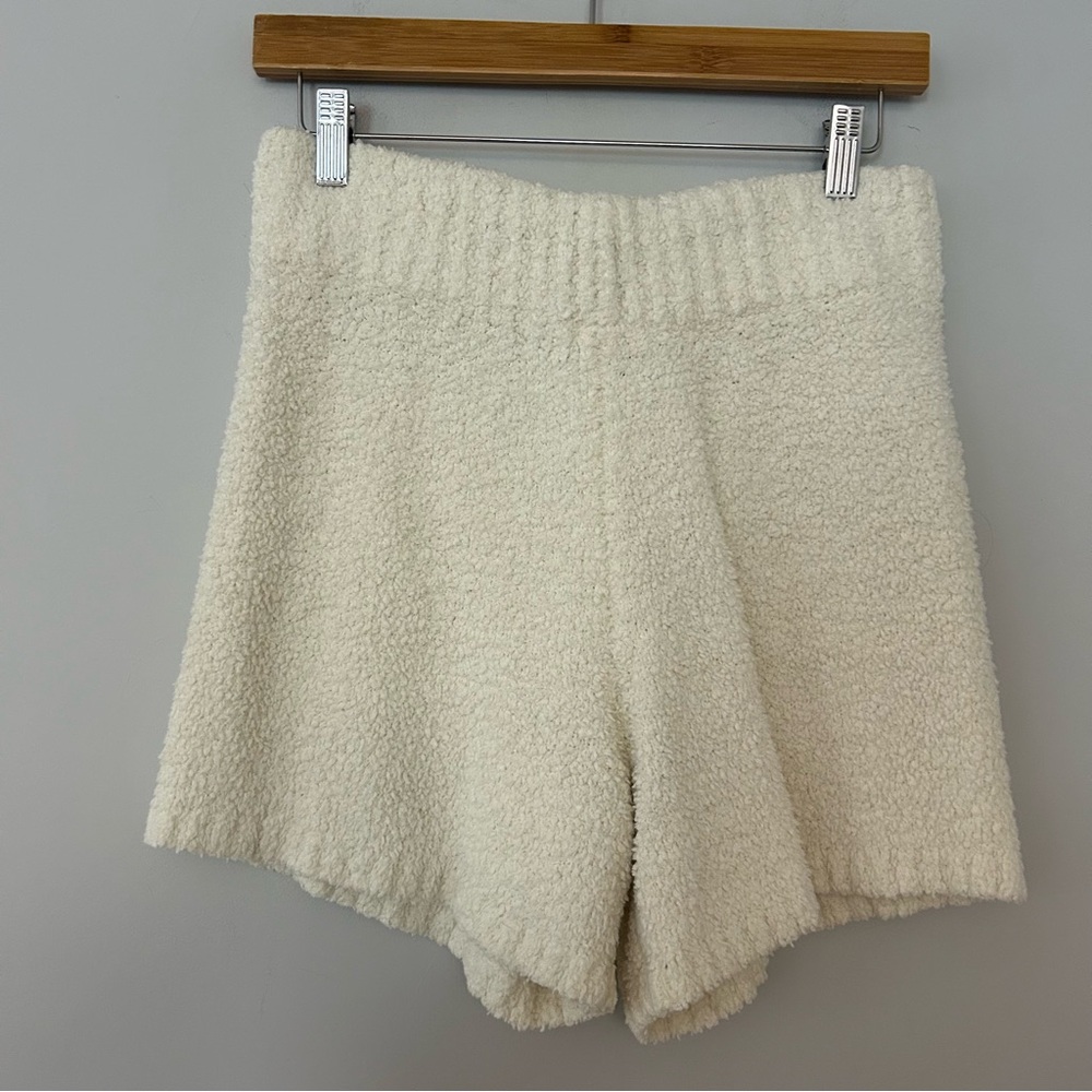 SKIMS Cozy Knit Lounge Shorts White Cream Size L/XL